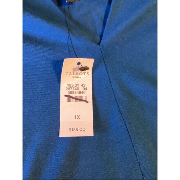NEW Talbots Women Royal Blue Stretch Dress with Belt Sz 1X - Picture 3 of 7